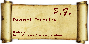 Peruzzi Fruzsina névjegykártya